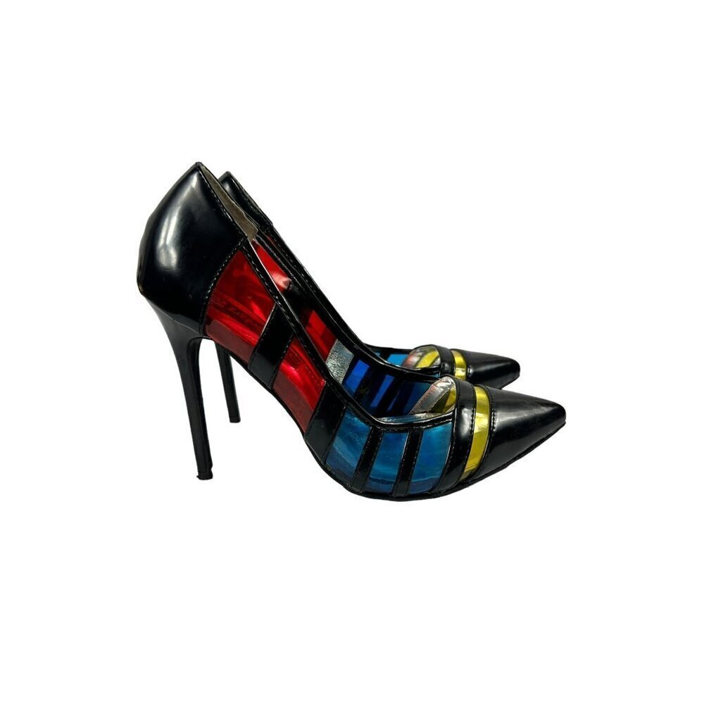 2 Lips Too Women's Clear Color Heels - Picture 4 of 8